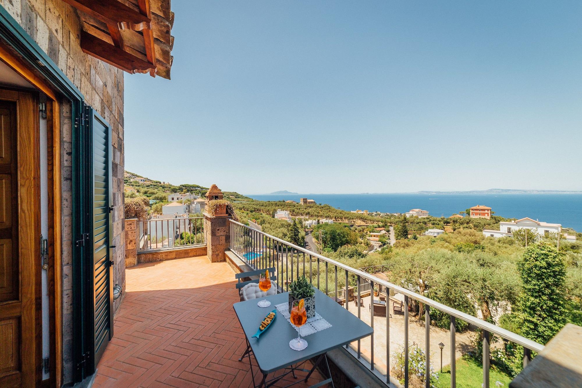 Villa Carolina Sorrento Private Heated Pool And Sea View Екстер'єр фото